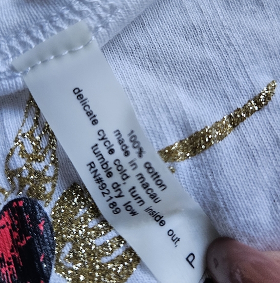 NWT Vintage Twisted Heart White Cotton Crystal/Sequin/Bead Cross Tank Top Size P - Picture 4 of 5